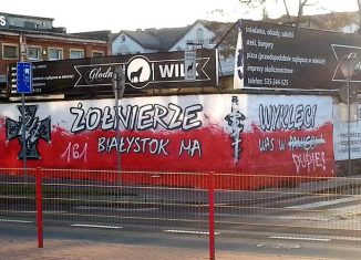 antifa zniszczyła mural w Białymstoku!